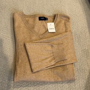NWT j crew outlet tan lightweight sweater medium